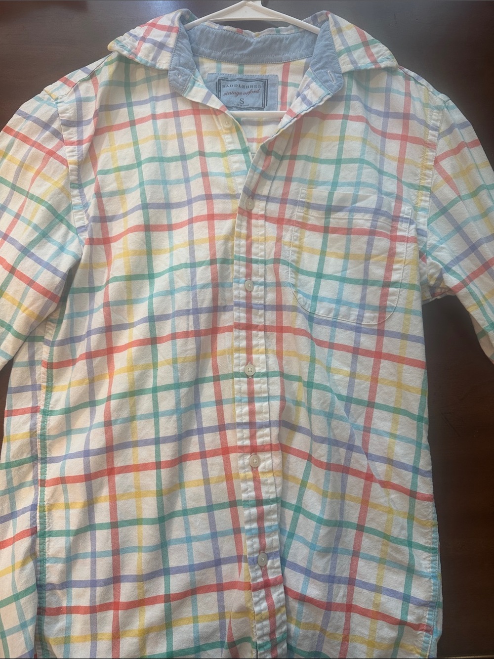 Saddlebred Pastel Plaid Short-Sleeve Button Shirt